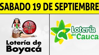 Resultados Lotería de BOYACÁ y CAUCA Sábado 19 de Septiembre de 2020 | PREMIO MAYOR ????????????