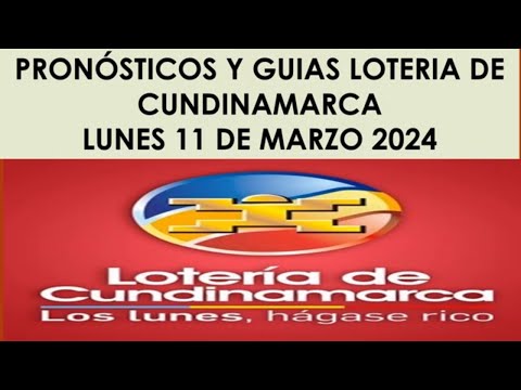 LOTERIA DE CUNDINAMARCA LUNES 11 DE MARZO 2024 RESULTADO PREMIO MAYOR #loteriadecundinamarca
