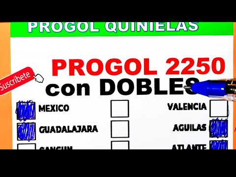 Progol 2250 con DOBLES |progol 2250 | progol Revancha 2250 #progol2250 #futbol #pronosticos