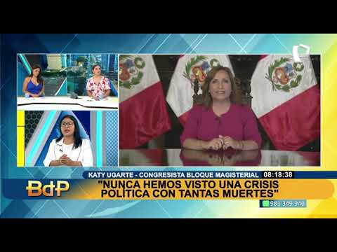 Katy Ugarte: Dina Boluarte está distrayendo al país al trasladar su responsabilidad al Congreso