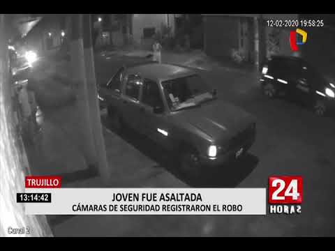 Trujillo: cámara de seguridad capta asalto a joven