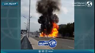 لحظة انفجار سيارة