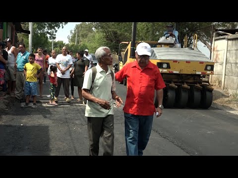 Managua: avanzan obras de calles para el pueblo en el barrio Jorge Salazar