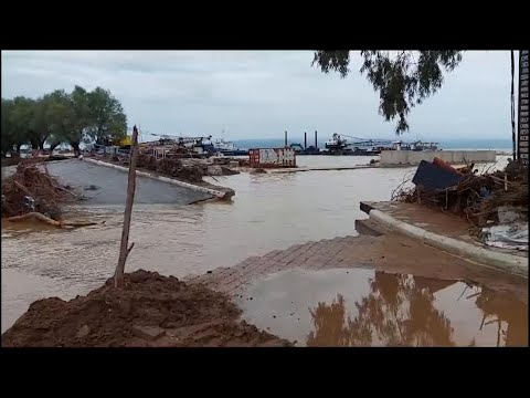 Floods cause severe damage in Greek village of Platania
