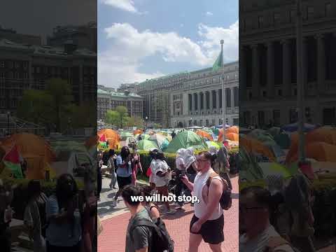 Protesters chant disclose, divest at Columbia University #shorts