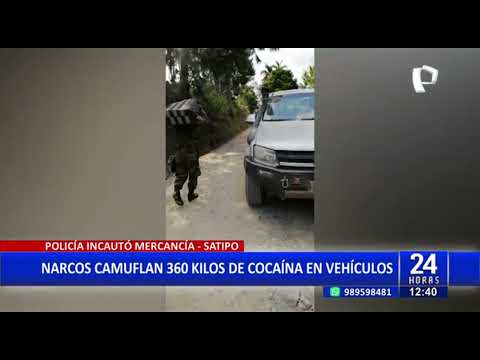 Narcotráfico en Satipo: Incautan 360 kilos de droga camuflada en vehículos