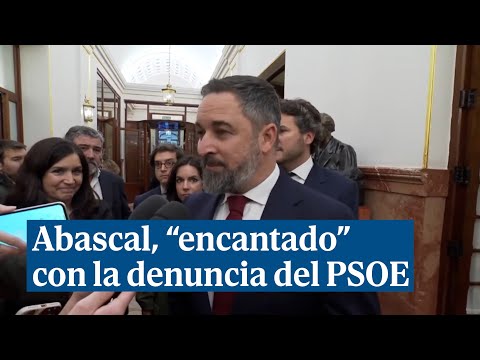 Abascal se muestra encantado con la denuncia del PSOE
