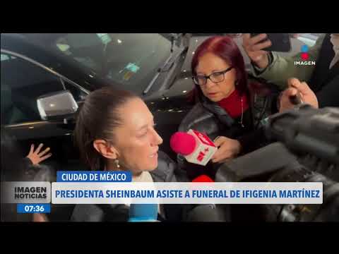 Claudia Sheinbaum asiste al funeral de Ifigenia Martínez | Noticias con Francisco Zea