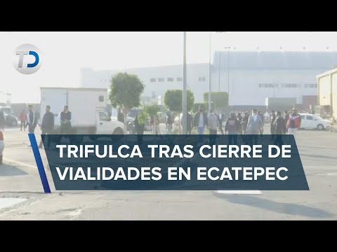 Por toma de protesta de Fernando Vilchis, manifestantes bloquean avenidas de Ecatepec