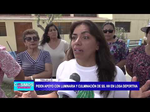 Trujillo: Piden apoyo con luminaria y culminación de SS. HH en losa deportiva