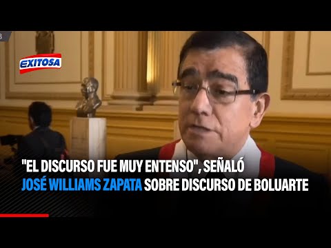 El discurso fue muy entenso, señaló José Williams Zapata sobre discurso de Boluarte