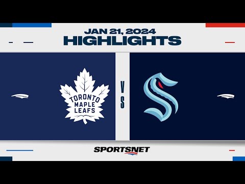 NHL Highlights | Maple Leafs vs. Kraken - January 21, 2024