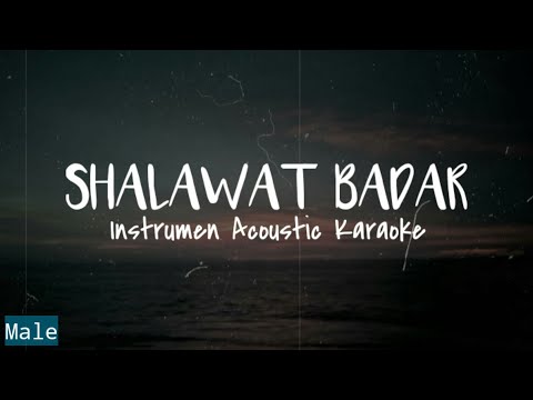 Religi - Shalawat Badar | Instrumen Acoustic karaoke & Lyric | Key For Male | Hud Music Project