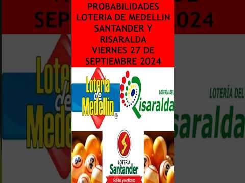 ¡Cómo Ganar la LOTERIA de MEDELLIN, SANTANDER y RISARALDA? hoy, viernes 27 de septiembre de 2024