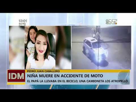 Niña muere en accidente de moto en Pedro Juan Caballero