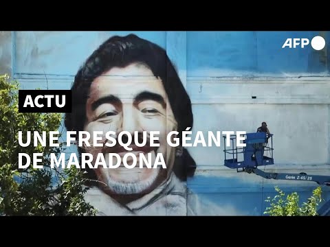 San Diego del barrio La Boca, la fresque murale géante de Maradona | AFP