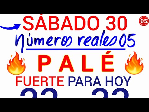 Qué PALÉ y SÚPER para GAN4R HOY SÁBADO 30/03/2024/ PALÉ y SÚPER que SALEN HOY/ Números reales 05