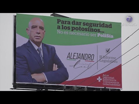 Se promueve Alejandro Leal en espectacular, con mensaje contra esquema de seguridad de Enrique ...