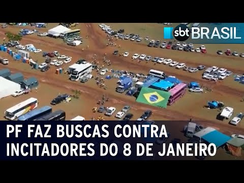 PF faz buscas contra financiadores e incitadores do 8 de Janeiro | SBT Brasil (24/01/24)