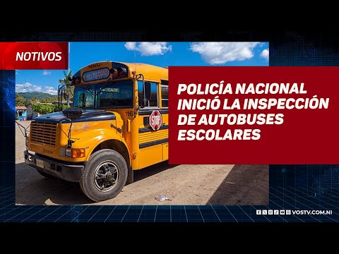 Policía Nacional inició la inspección de autobuses escolares