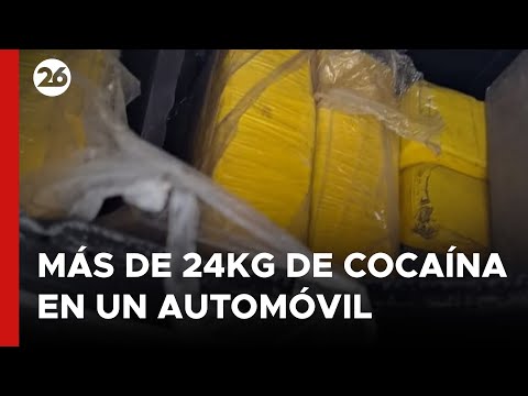 La Aduana descubrió más de 24kg de cocaína en un automóvil proveniente de Bolivia