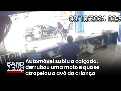 Criança de 3 anos liga carro e invade loja na Bahia | BandNewsTV