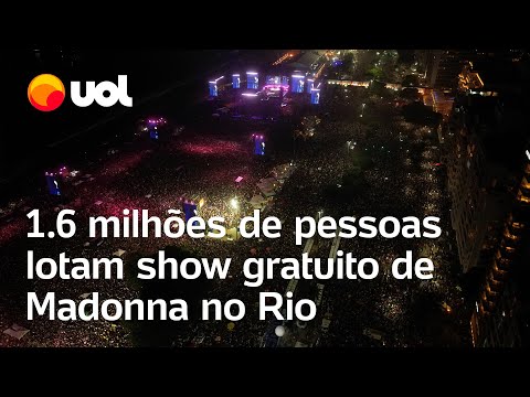 Show de Madonna reuniu 1.6 milhões de pessoas em Copacabana, no Rio