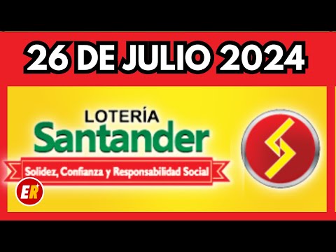 Resultado LOTERIA DE SANTANDER  VIERNES 26 de julio de 2024