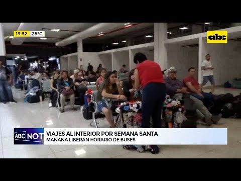 Semana Santa: gran afluencia de personas en la Estación de Buses de Asunción
