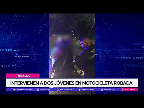 Trujillo: Intervienen a dos jóvenes en motocicleta robada