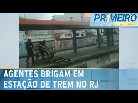Seguranças da SuperVia trocam socos em estação na zona norte do Rio | Primeiro Impacto (29/03/24)