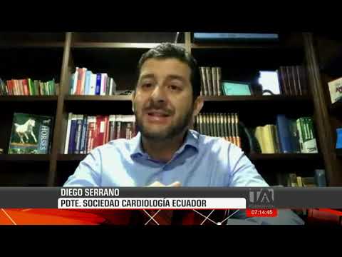 Diego Serrano, presidente de la Sociedad de Cardiológia del Ecuador, sobre riesgo de la cloroquina