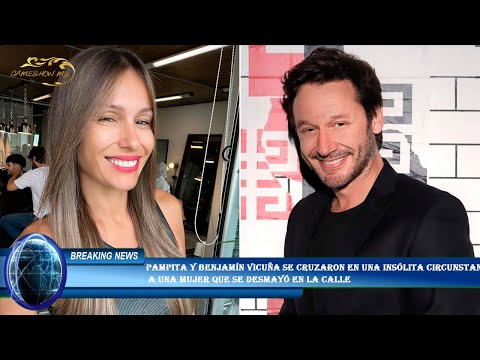 Pampita y Benjamín Vicuña se cruzaron en una insólita circunstancia y  a una mujer que se desmayó en