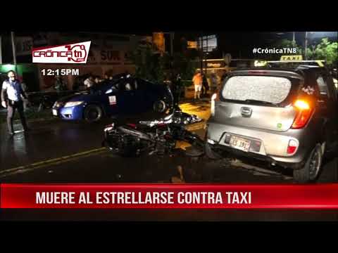 Joven fallece tras estrellar su moto contra un taxi en Estelí - Nicaragua