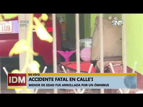 Accidente fatal: Niña de 2 años fue arrollada por un ómnibus en Calle'i