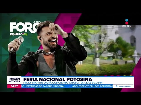 Ricky Martin dará concierto gratuito en la Ferina Nacional Potosina | Noticias con Crystal Mendivil