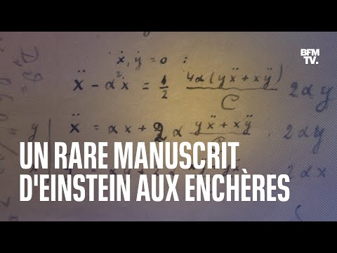 Un rare manuscrit d'Einstein mis aux enchères à Paris