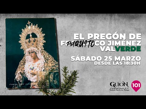 Pregón Semana Santa de Málaga | Francisco Jiménez Valverde | Teatro Cervantes Málaga