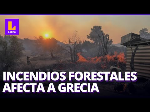 Calor extremo en Grecia: Se propagan los incendios forestales en el país.