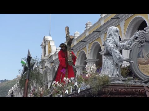 Jesús de la MERCED paso PARQUE  VIERNES SANTO Antigua Guatemala 2024