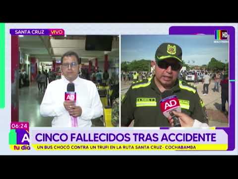 Aumentan a cinco fallecidos en el accidente de la carretera Santa Cruz - Cochabamba