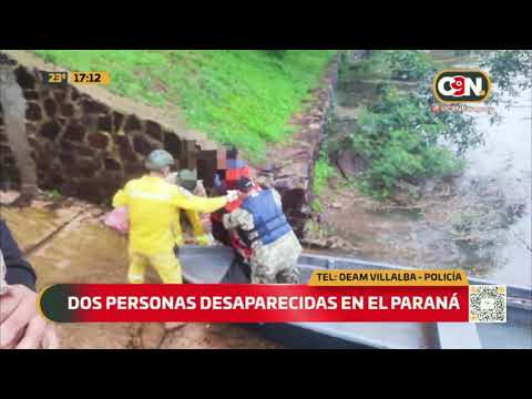 Dos personas desaparecidas en el río Paraná