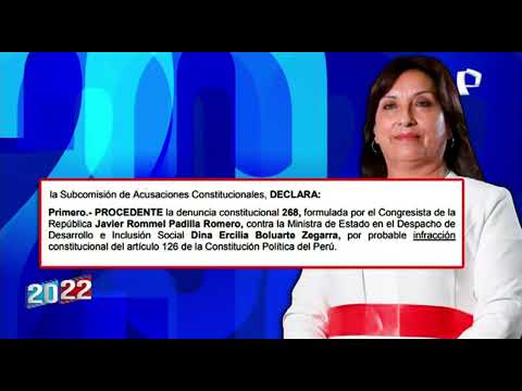 Dina Boluarte: Subcomisión de Acusaciones plantea declarar procedente denuncias contra ministra