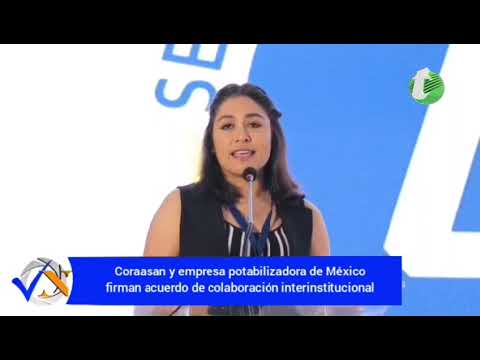 Coraasan y empresa potabilizadora de México firman acuerdo de colaboración interinstitucional