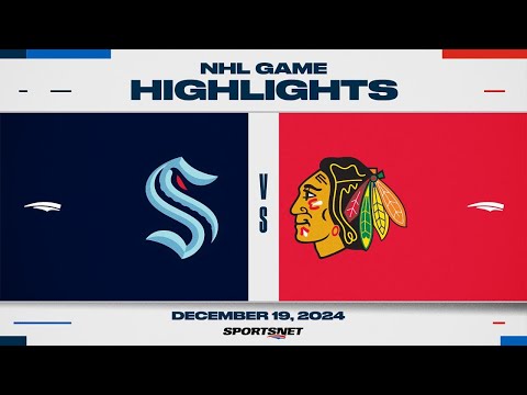 NHL Highlights | Blackhawks vs. Kraken - December 19, 2024