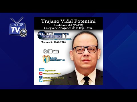 Entrevista: Trajano Vidal Potentini, Presidente Electo Colegio de Abogados - El Veedor TV