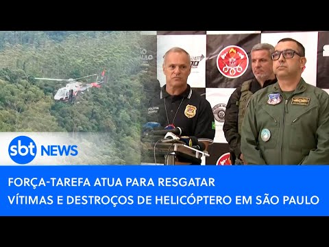 SBT AO VIVO: Últimas informações do resgate de vítimas e destroços do helicóptero que caiu em SP