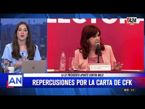 Repercusiones por la CARTA de CRISTINA FERNÁNDEZ DE KIRCHNER contra JAVIER MILEI