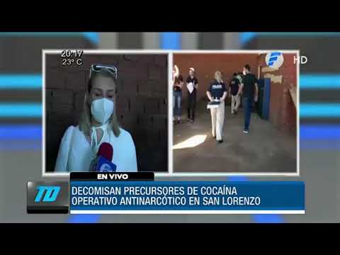 Decomisan precursores de cocaína en San Lorenzo