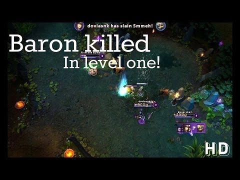 Baron kill in lvl 1 - League of Legends